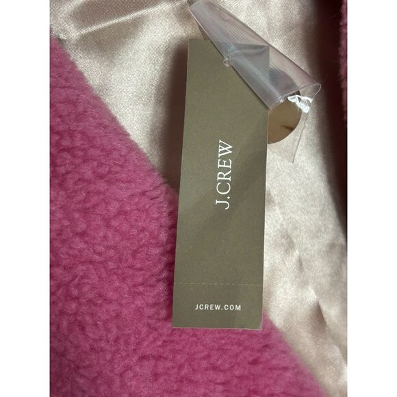 J. Crew Women's Relaxed Sherpa Blend Topcoat in Dusty Bloom - Sz S - NWT - Picture 7 of 12